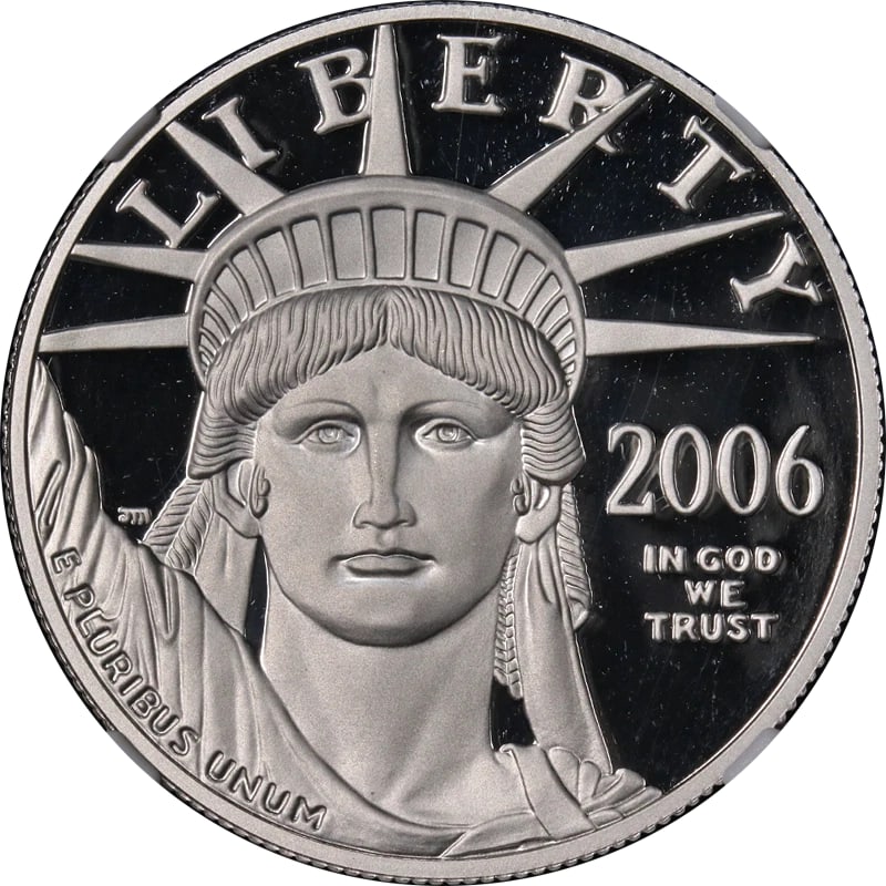 2006-W PLATINUM AMERICAN EAGLE $100: 2006-W Platinum American Eagle $100 Year: 2006 Fineness: 0.9995 Composition: Platinum Denomination: $100 Country of Origin: United States Accessories: None Accessories Notice: When purchas