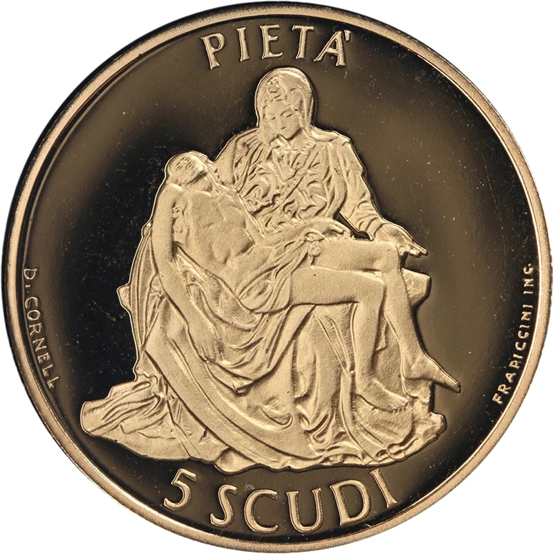 1996 SAN MARINO GOLD 5: 1996 San Marino Gold 5 Year: 1996 Fineness: 0.9167 Composition: Gold Denomination: None Country of Origin: United States Accessories: None Accessories Notice: When purchasing pre-owned goods, please