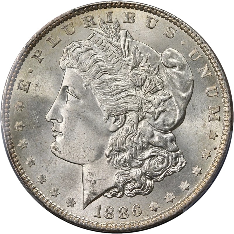 1886-P MORGAN SILVER DOLLAR (1 of 2)