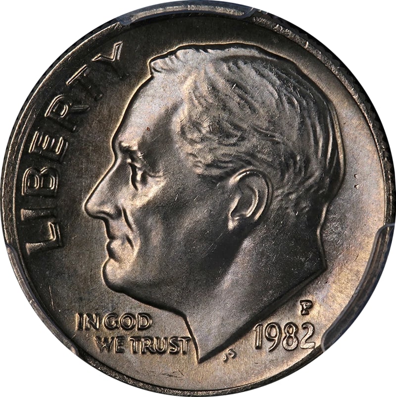 1982-P ROOSEVELT DIME: 1982-P Roosevelt Dime Year: 1982 Fineness: None Composition: Silver Denomination: None Country of Origin: United States Accessories: None Accessories Notice: When purchasing pre-owned goods, please