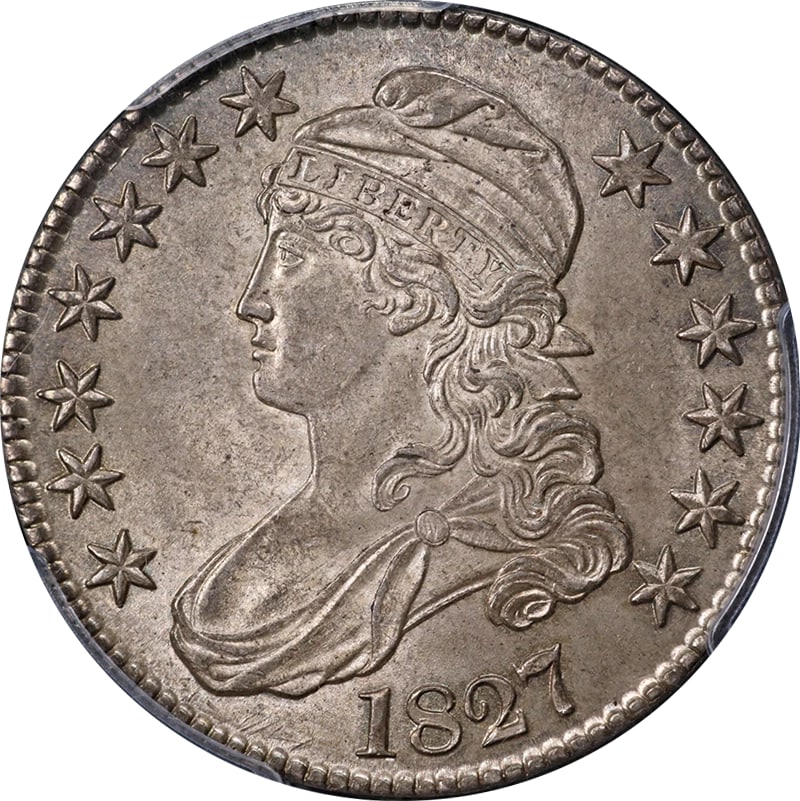 1827 BUST HALF DOLLAR SQUARE BASE (1 of 2)