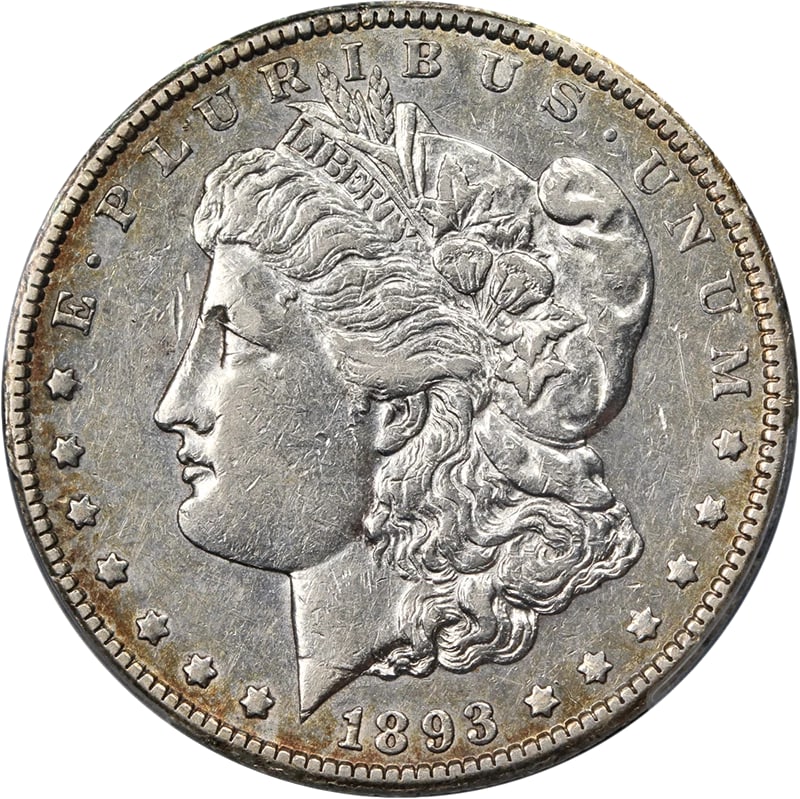 1893-CC MORGAN SILVER DOLLAR (1 of 2)