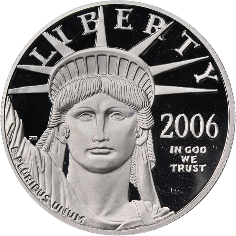 2006-W PLATINUM AMERICAN EAGLE $100: 2006-W Platinum American Eagle $100 Year: 2006 Fineness: 0.9995 Composition: Platinum Denomination: $100 Country of Origin: United States Accessories: None Accessories Notice: When purchasing