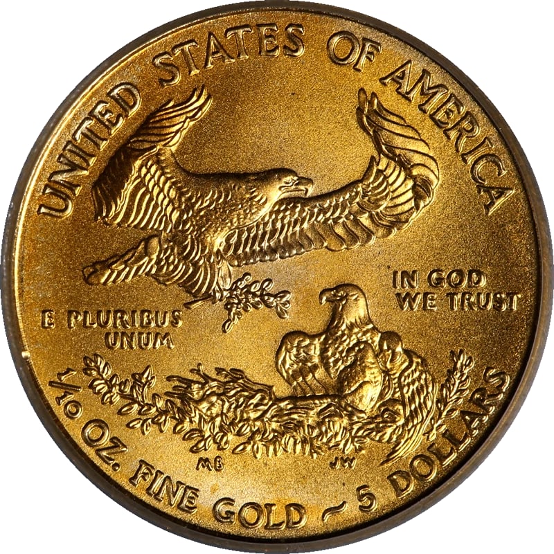 2010 GOLD AMERICAN EAGLE $5 - 2