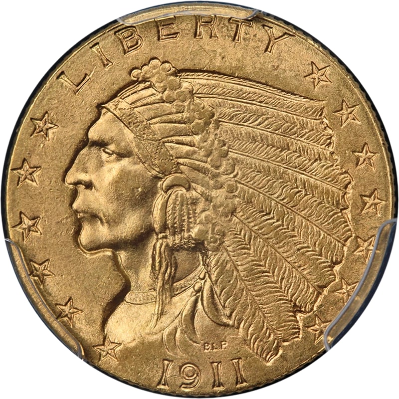 1911-D INDIAN GOLD $2.50: 1911-D Indian Gold $2.50 Year: 1911 Fineness: 0.9 Composition: Gold Denomination: $2.50 Country of Origin: United States Accessories: None Accessories Notice: When purchasing pre-owned goods, please