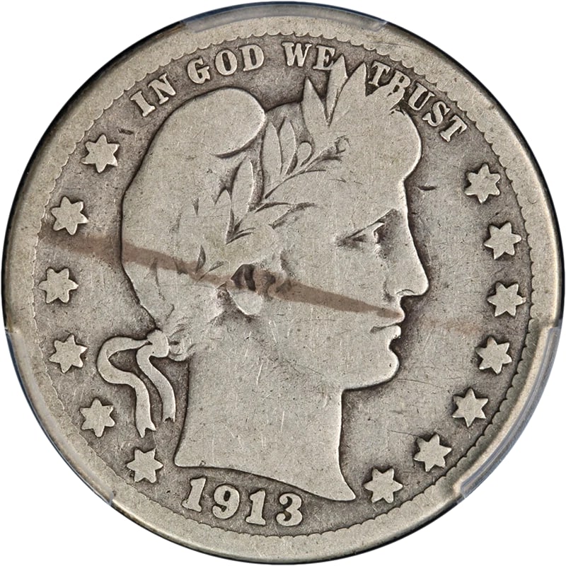 1913-S BARBER QUARTER (1 of 2)
