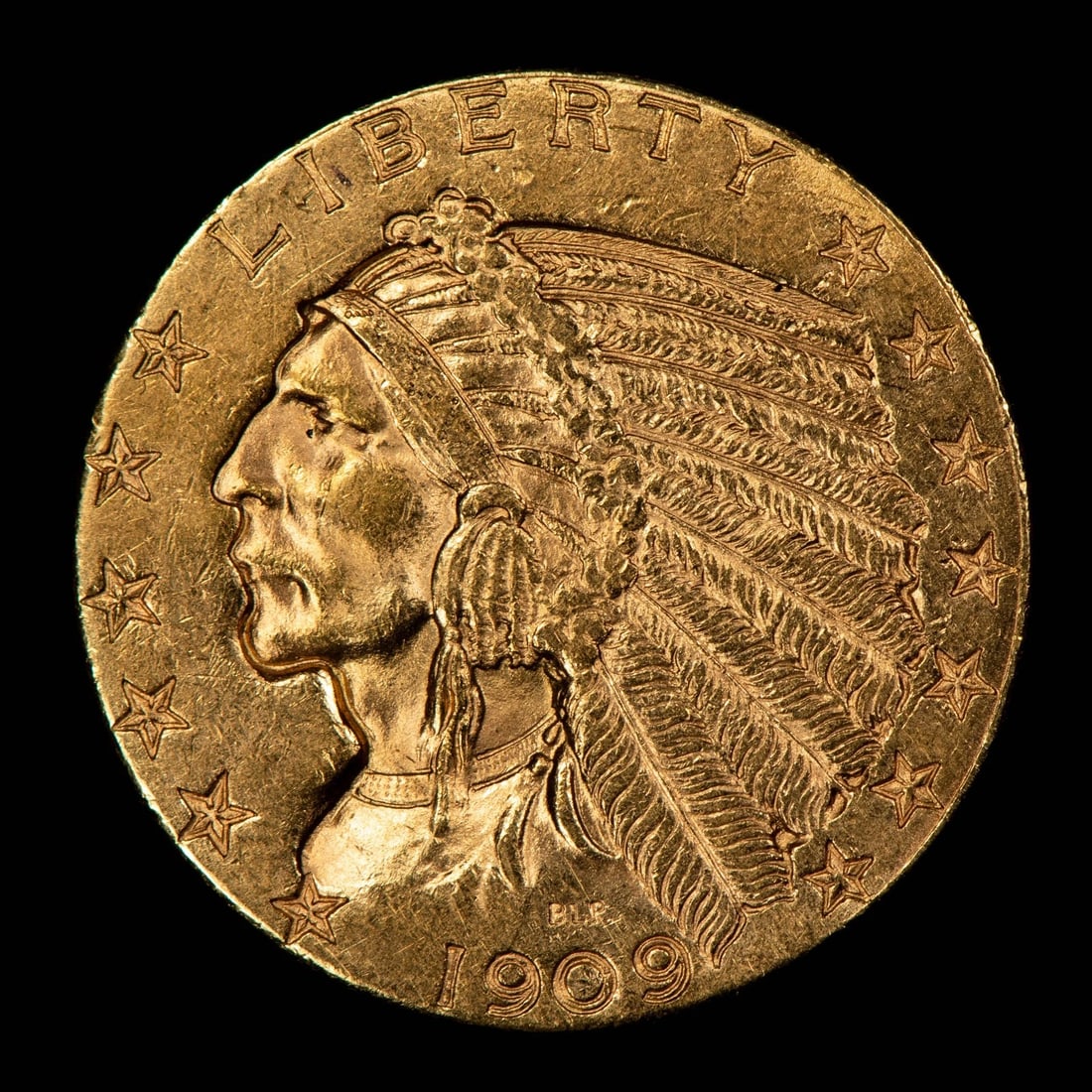 1909-D G$5 INDIAN HEAD GOLD HALF EAGLE - 3