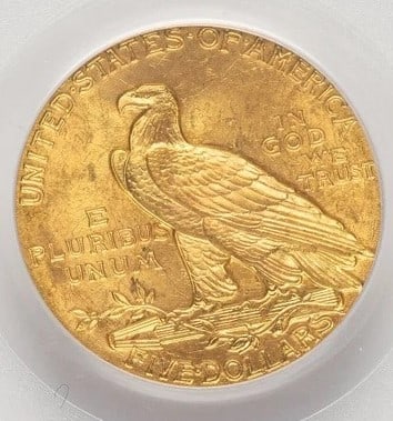 1911 $5 INDIAN HALF EAGLE - 2