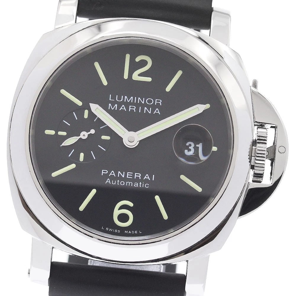 PANERAI LUMINOR MARINA SMALL SECONDS AUTOMATIC WATCH: PANERAI Luminor Marina Small Seconds Automatic Watch Brand: PANERAI Type/Style: Wristwatch Material: Band Material rubber, Case Material Stainless Steel Color: Band Color black, Case Color Silver, Dia