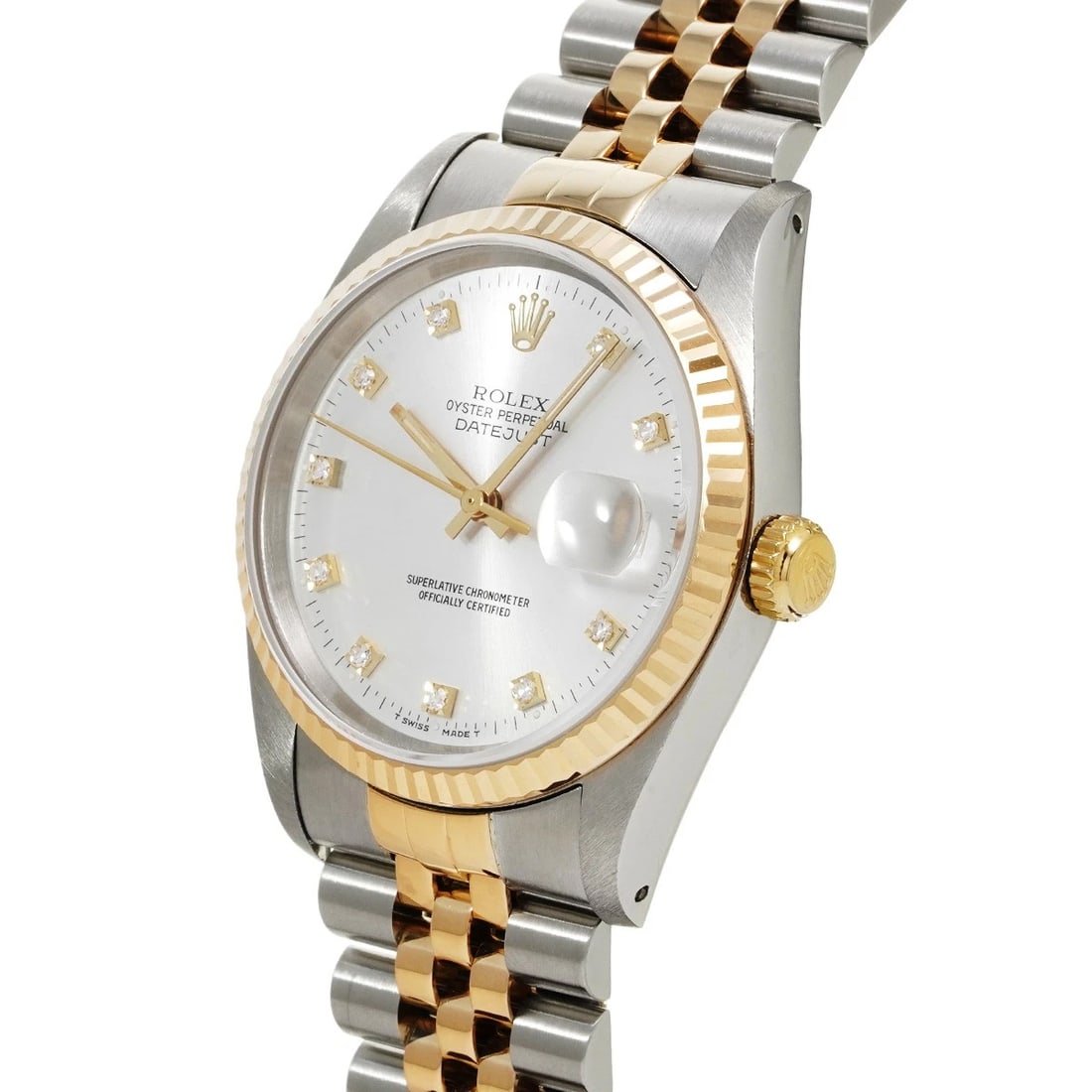 ROLEX SILVER/DIAMOND WATCH - 2