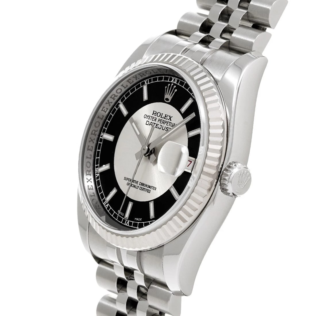 ROLEX BLACK/SILVER WATCH - 2