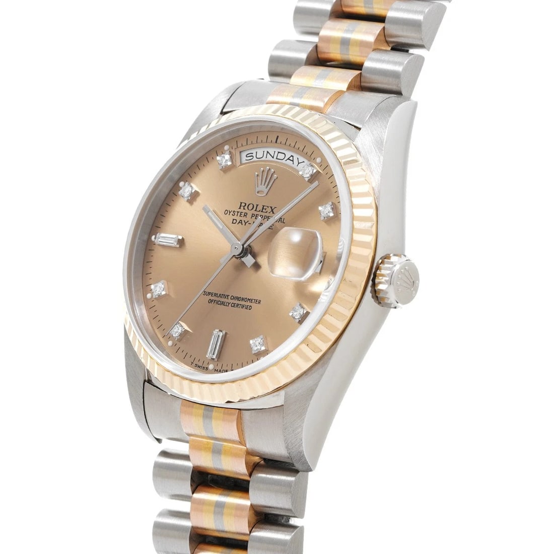 ROLEX COPPER/DIAMOND WATCH - 2