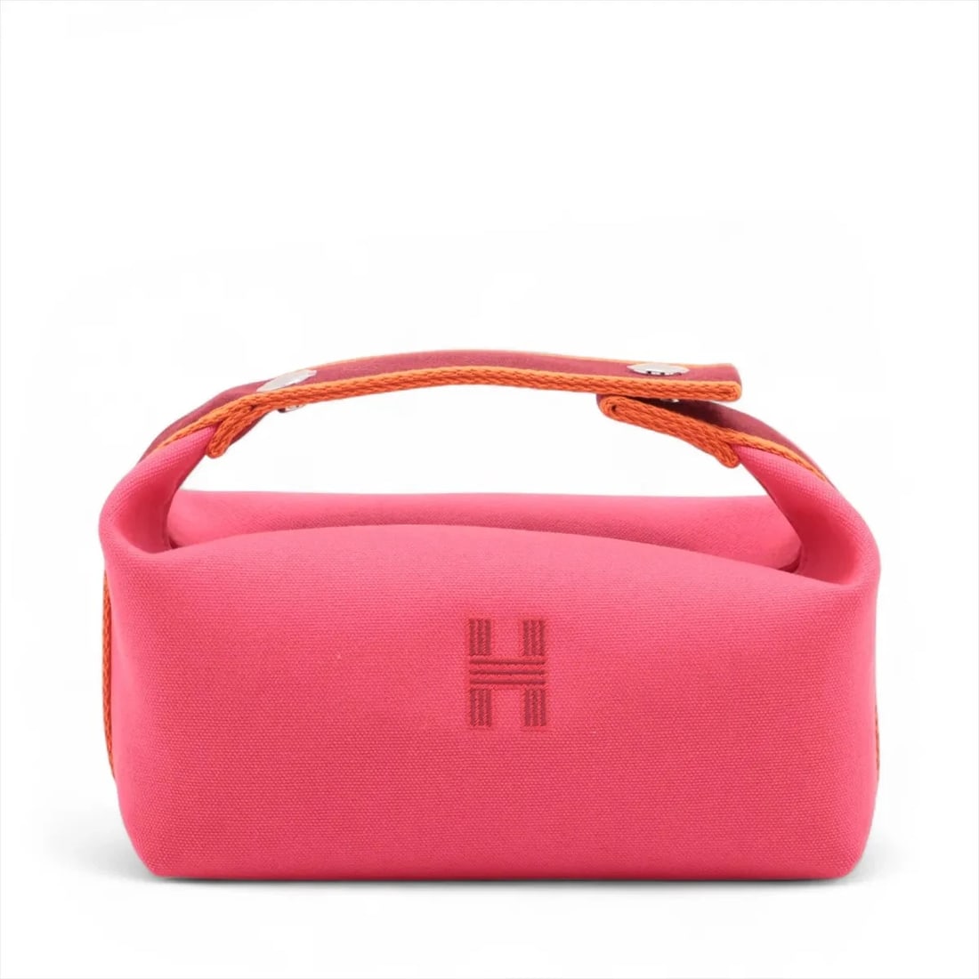 HERMES BRID A BLACK PM CANVAS PINK SILVER: Hermes Brid A Black PM canvas Pink Silver Brand: Hermes Type/Style: Hand bag Material: canvas Color: Pink Size: Height:5.1inchLength:8.1inchDepth:4.7inch Accessories: None Accessories Noti