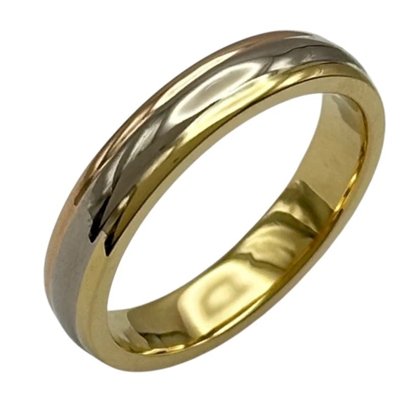 CARTIER VENDOME LOUIS CARTIER RING 18K PG/WG: Cartier Vendome Louis Cartier Ring 18K PG/WG Brand: Cartier Type/Style: Ring Material: 750, Color: Gold/Pink gold/White gold Size: US7 Accessories: None Accessories Notice: When purchasing pre-owned