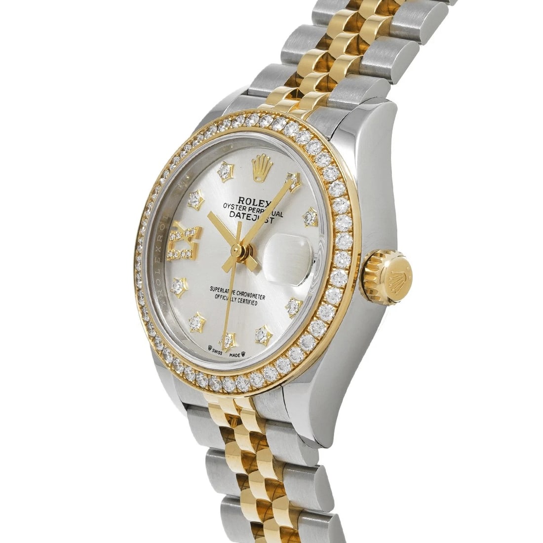 ROLEX SILVER/DIAMOND WATCH - 2