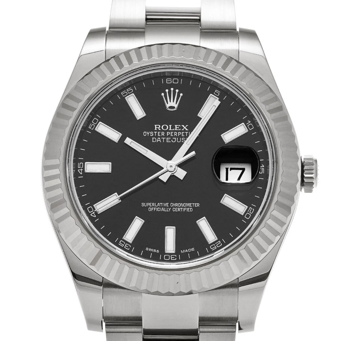 ROLEX DATEJUSTBLACK WATCH - 4