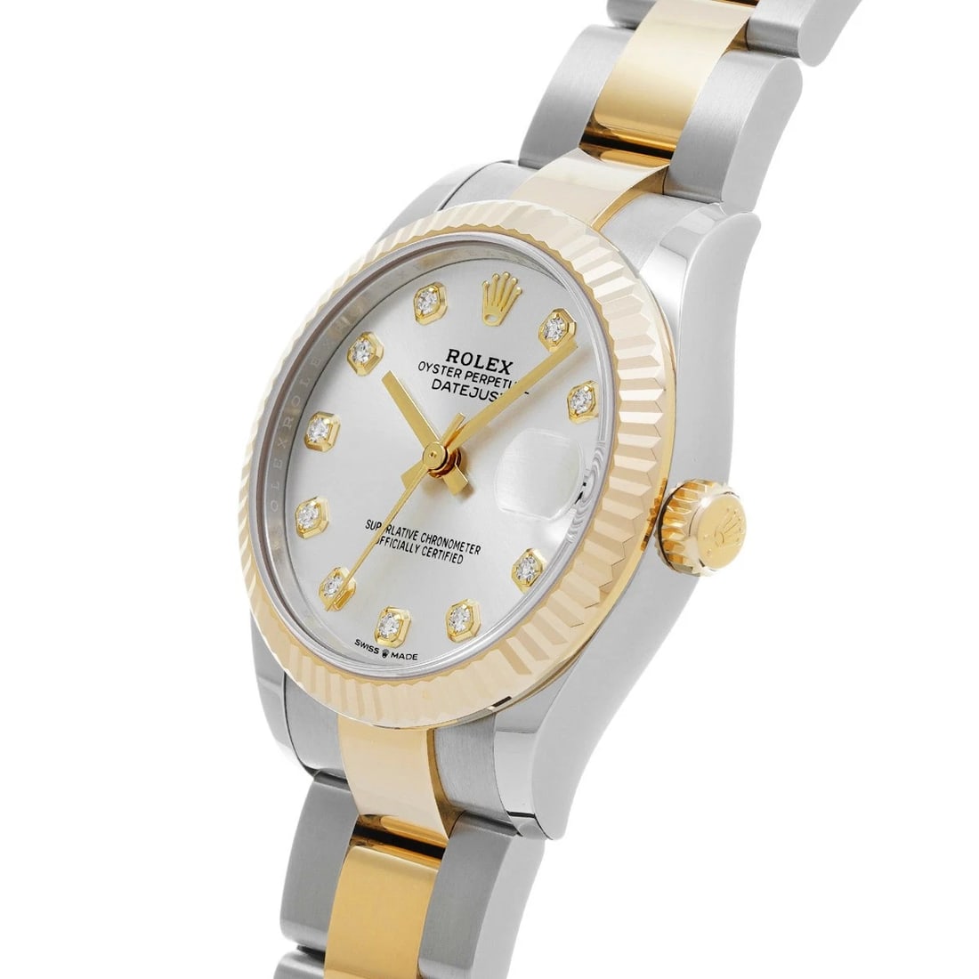 ROLEX SILVER/DIAMOND WATCH - 2