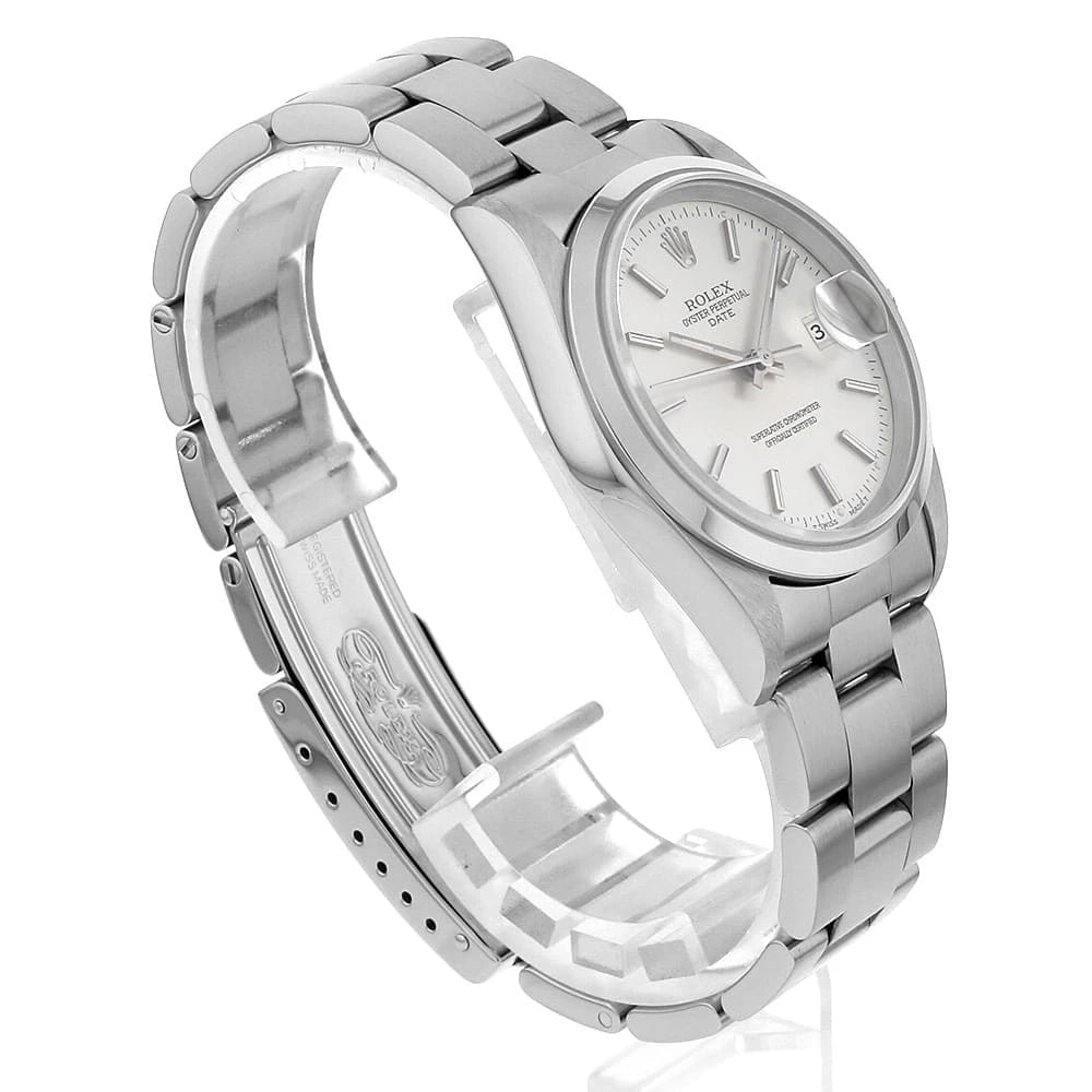ROLEX OYSTER PERPETUAL SILVER WATCH - 3