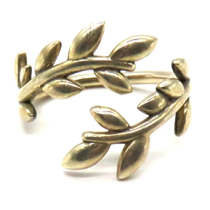 TIFFANY SILVER OLIVE LEAF BYPASS RING - 2