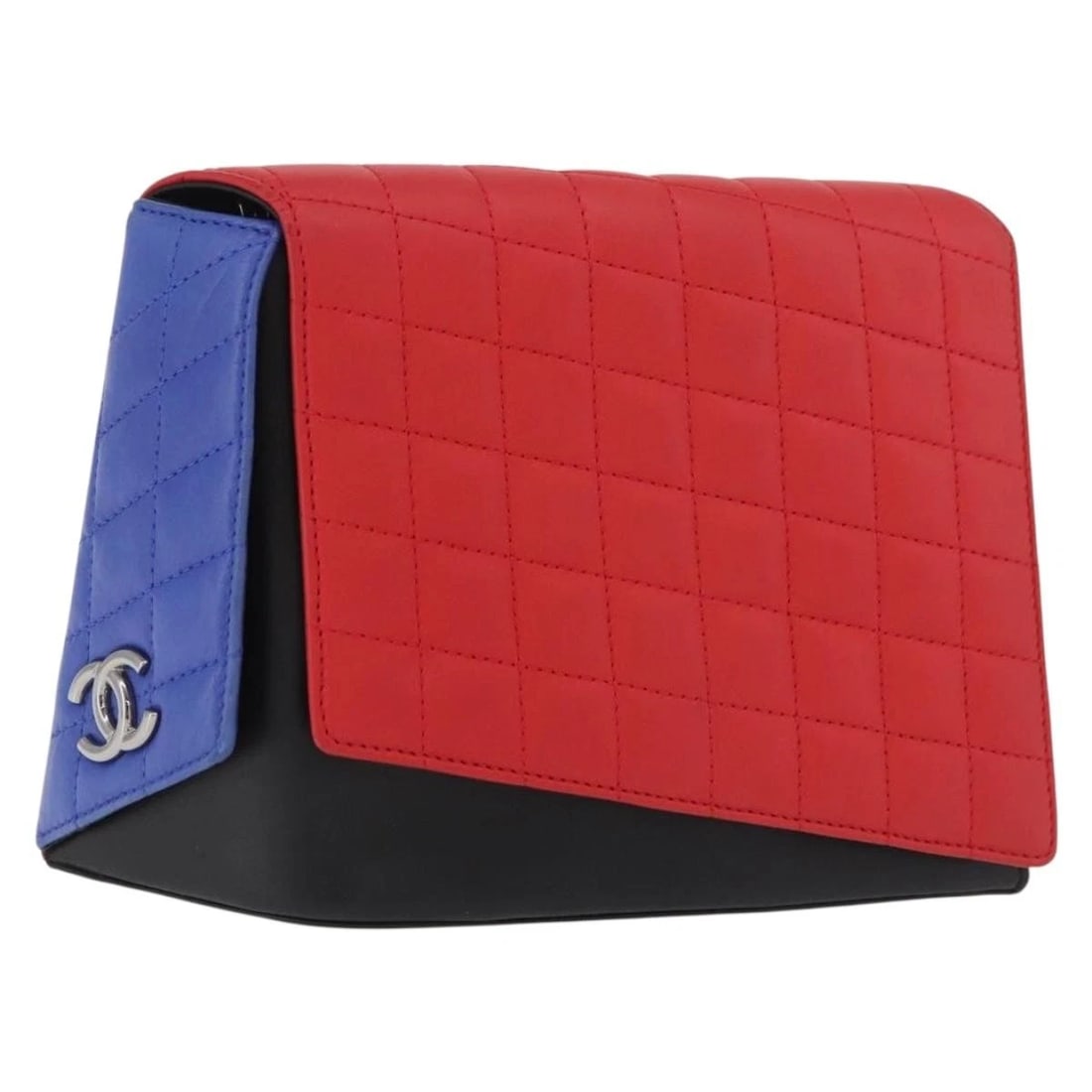 CHANEL MATELASSE CLUTCH BAG LAMB SKIN RED SILVER: CHANEL Matelasse Clutch Bag Lamb Skin Red Silver Brand: CHANEL Type/Style: Clutch Bag Material: Lamb Skin Color: Red/Silver Size: Size(Inch) W8.3 x H6.3 x D2.2inch(Approx) Accessories: None