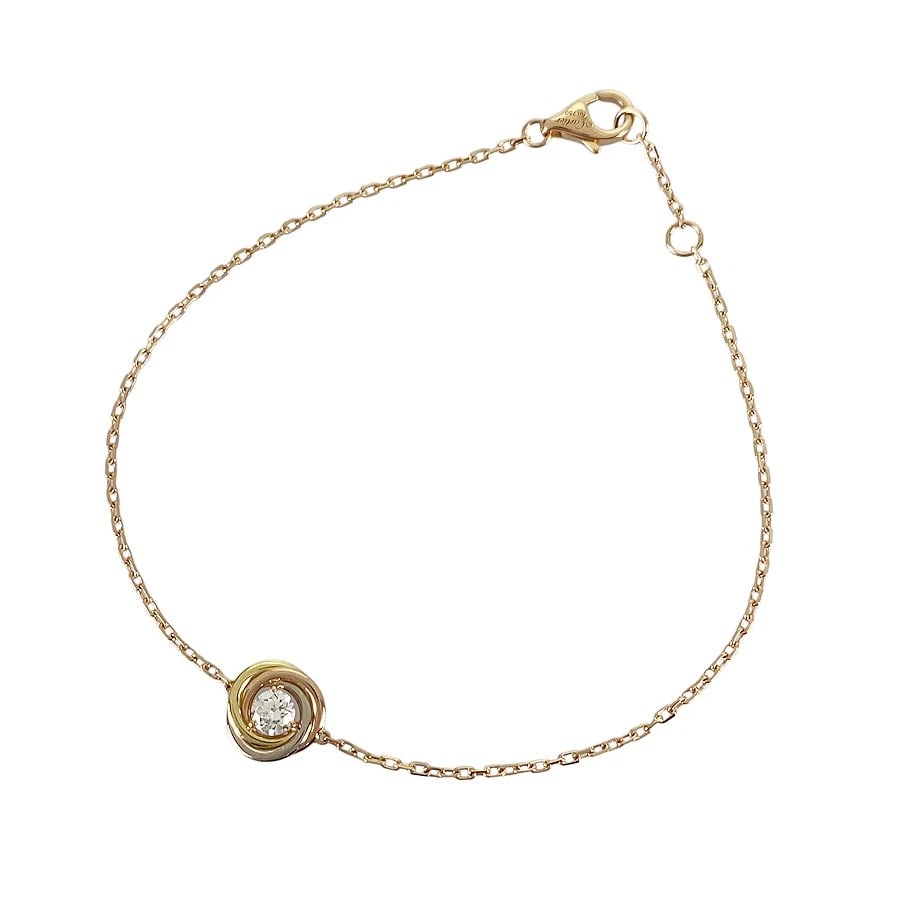 CARTIER TRINITY YELLOW GOLD DIAMOND BRACELET (1 of 7)