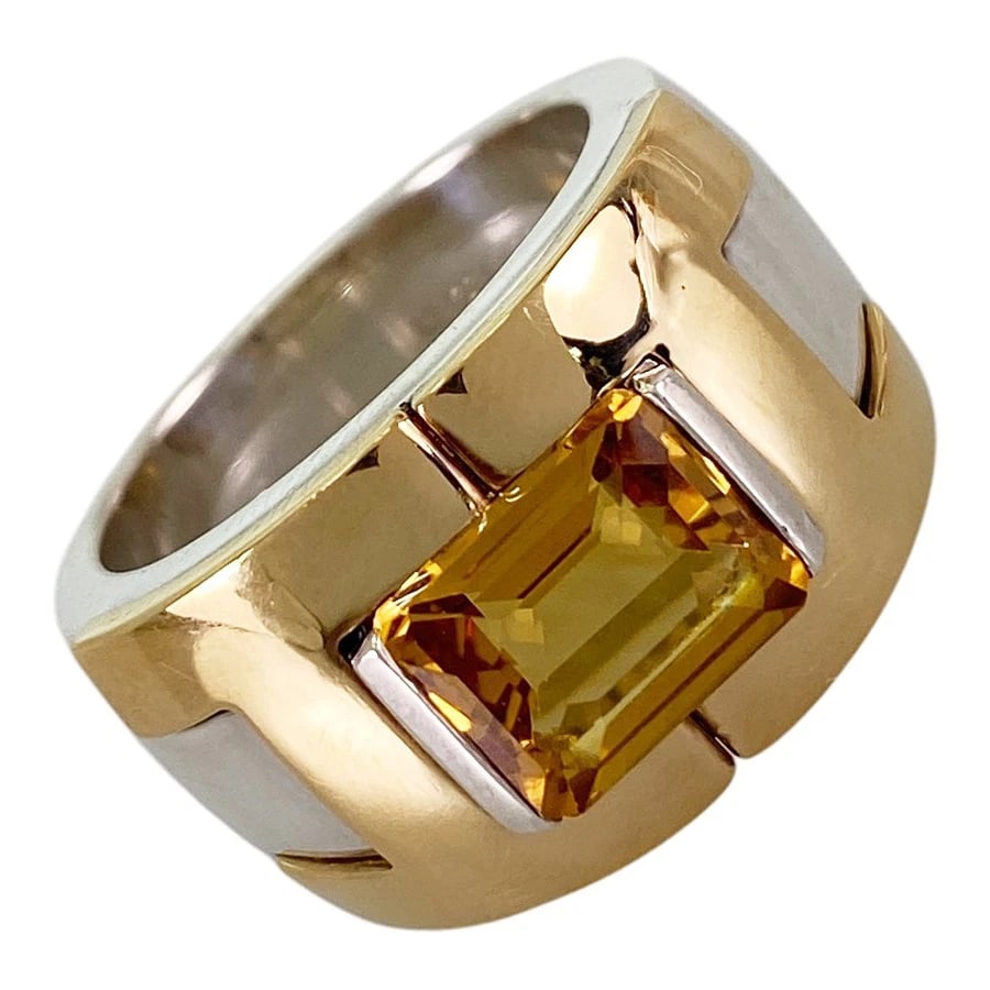 HERMES HERAKLES SILVER CITRINE RING: HERMES Herakles Silver Citrine Ring Brand: HERMES Type/Style: Ring Material: Silver 925 18K Yellow Gold, Color: Silver Size: 10 US Accessories: None Accessories Notice: When purchasing pre