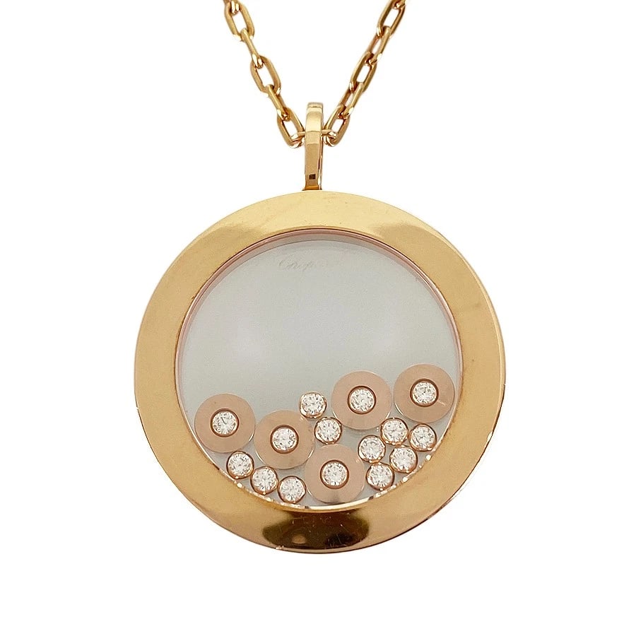 CHOPARD HAPPY DIAMOND DIAMOND ROSE GOLD DIAMOND NECKLACE: Chopard Happy Diamond diamond Rose gold Diamond Necklace Brand: Chopard Type/Style: Necklace Material: 18K Rose Gold, Main Stone/Creation Natural Color: Rose Gold Size: Top size (not including Vatican