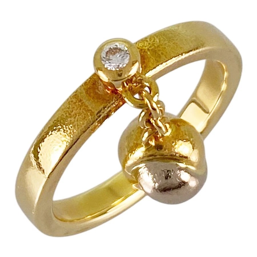 CARTIER BABY TRINITY BALL YELLOW GOLD DIAMOND RING: Cartier Baby Trinity ball Yellow gold Diamond Ring Brand: Cartier Type/Style: Ring Material: 18K Yellow Gold 18K White Gold 18K Rose Gold, Main Stone/Creation Natural Color: Gold Size: 5-5.5 US Ac