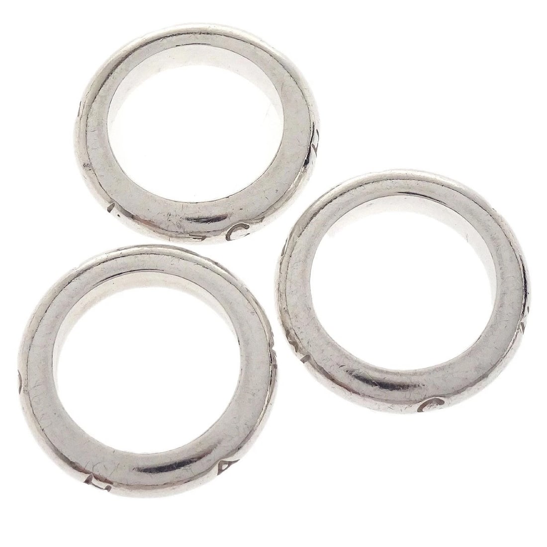 CHANEL 3 SET RING SV925 SILVER - 3