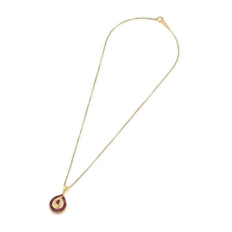 RUBY ??NECKLACE 18K YG DIAMOND - 2
