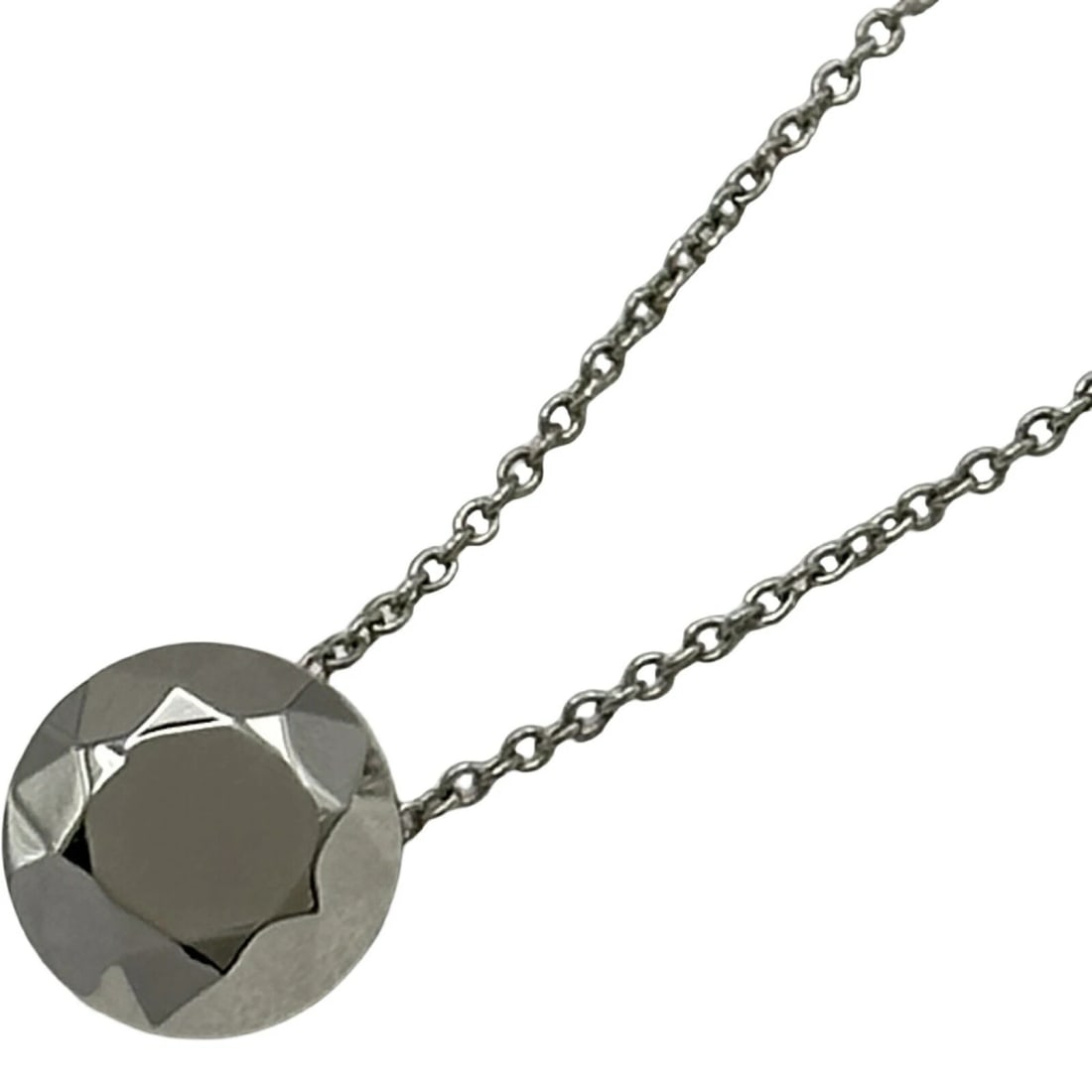 TIFFANY & CO. FACET NECKLACE PLATINUM PT950: Tiffany & Co. Facet Necklace Platinum Pt950 Brand: Tiffany & Co. Type/Style: Necklace Material: Pt950, Color: platinum Size: Height: approx. 8.8mm Width: approx. 8.8mm Accessories: None Ac