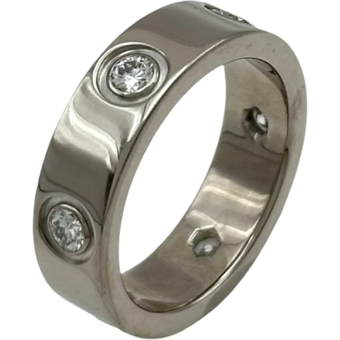 CARTIER LOVE RING FULL DIAMOND WHITE GOLD 18K JEWELRY (1 of 3)