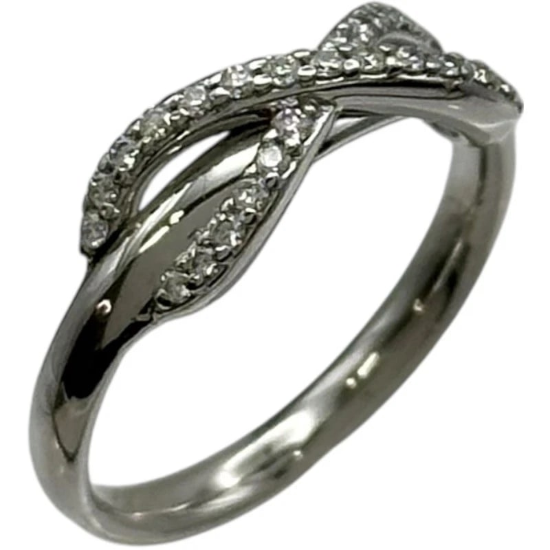 TIFFANY & CO. INFINITY RING WHITE GOLD 18K/DIAMOND JEWELRY (1 of 4)