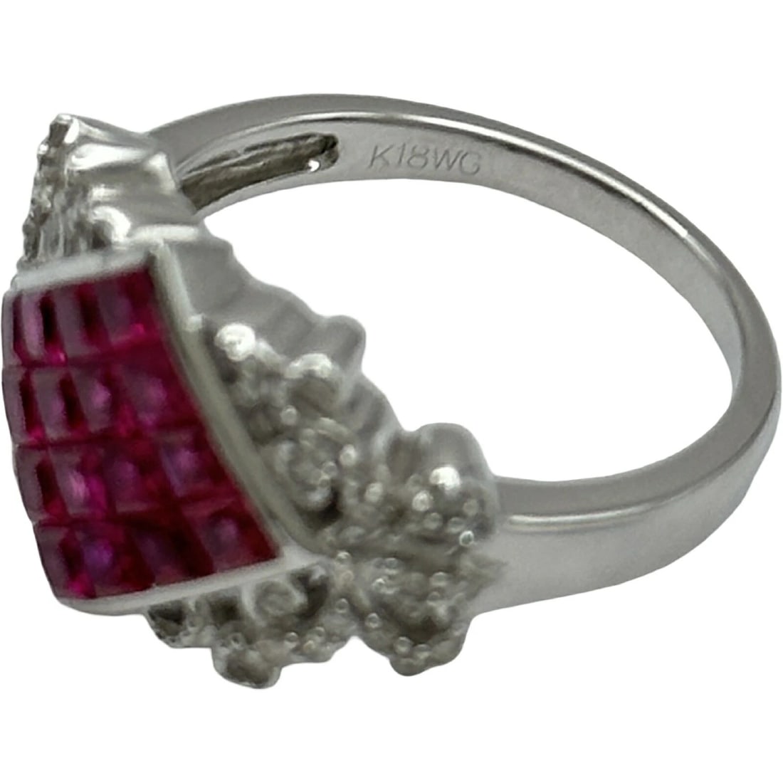 RUBY RING WHITE GOLD 18K RUBY ??JEWELRY - 4