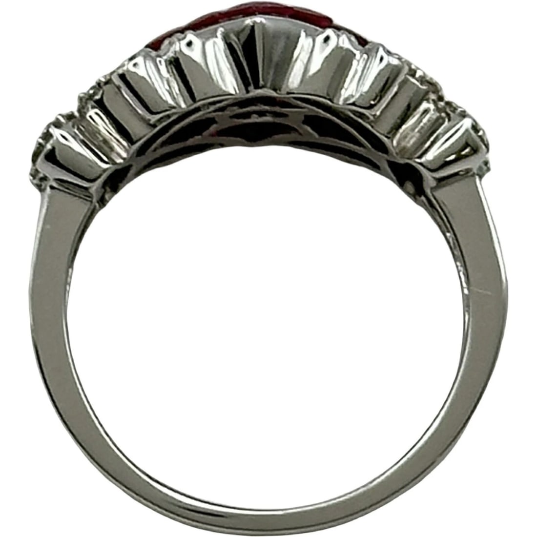 RUBY RING WHITE GOLD 18K RUBY ??JEWELRY - 5