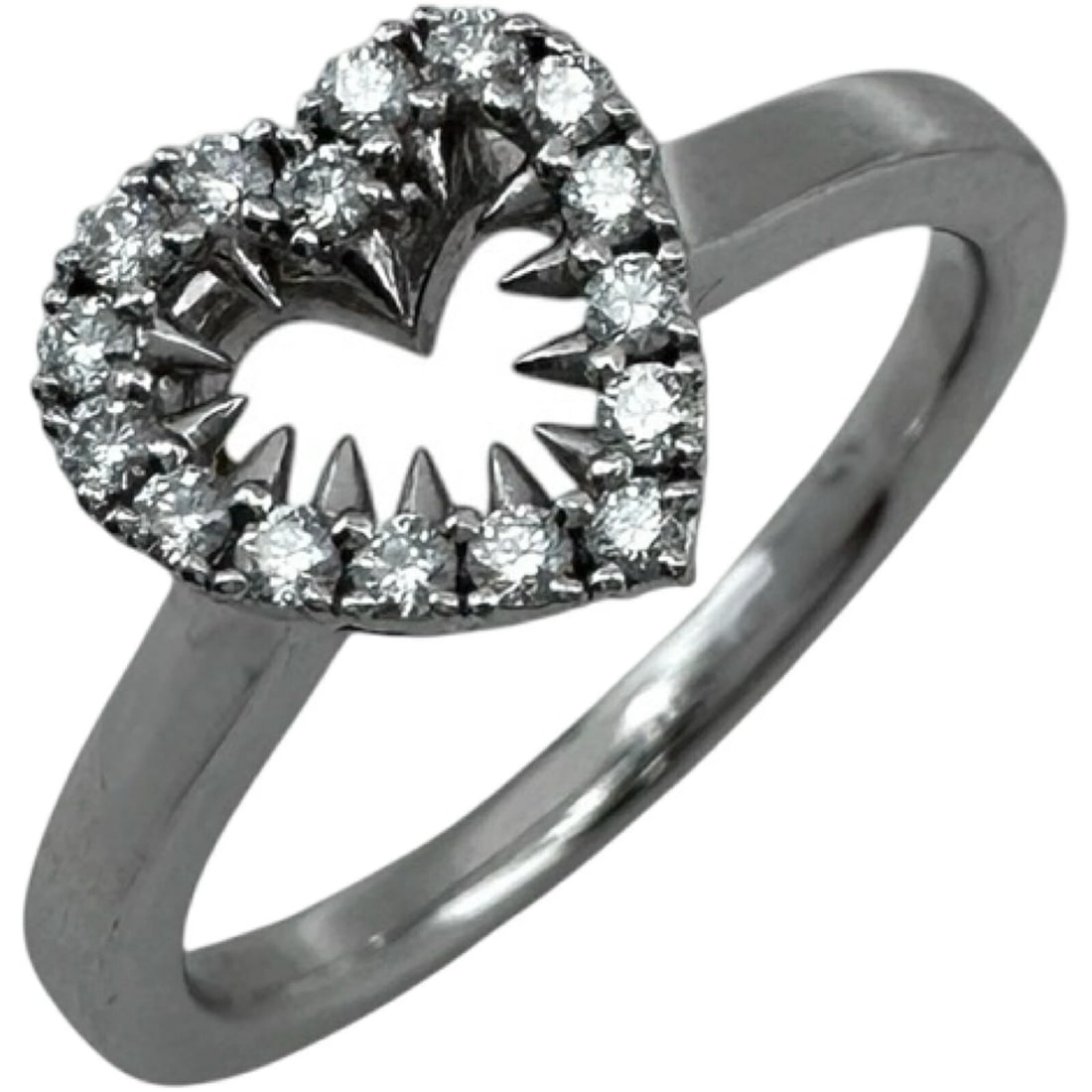 TASAKI DANGER RING WHITE GOLD 18K DIAMOND: Tasaki Danger Ring White Gold 18K Diamond Brand: Tasaki Type/Style: Ring Material: 750, Main Stone/Creation Natural Color: White Gold Size: US 6 Accessories: None Accessories Notice: When purchasing