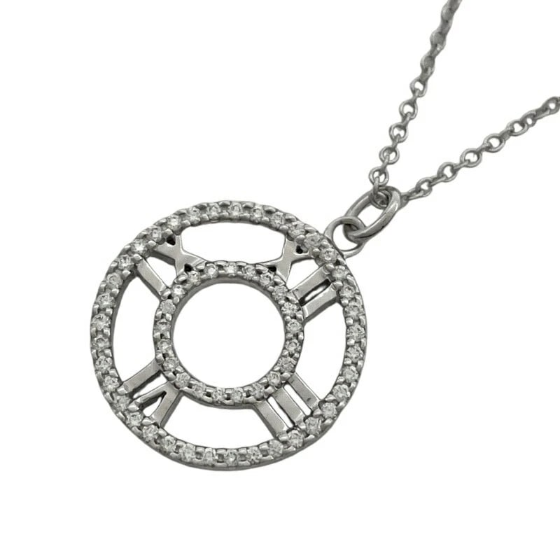 TIFFANY & CO. NECKLACE WHITE GOLD AU750 DIAMOND: Tiffany & Co. Necklace White Gold Au750 Diamond Brand: Tiffany & Co. Type/Style: Necklace Material: Au750, Main Stone/Creation Natural Color: White Gold Size: Height: approx. 14.7mmWidth: approx.