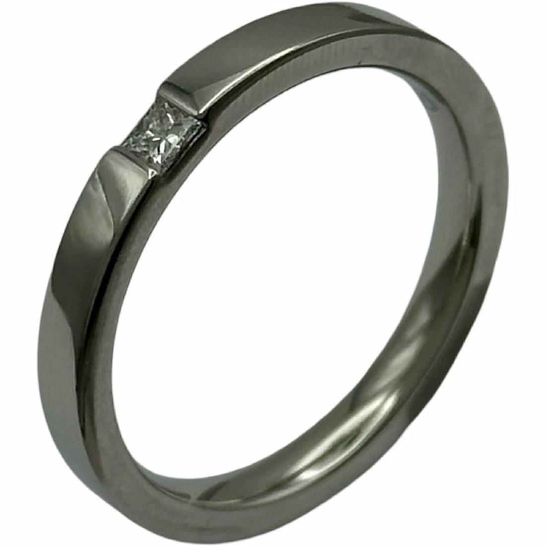 HARRY WINSTON PRINCESS CUT BAND RING PT950 DIAMOND (1 of 5)