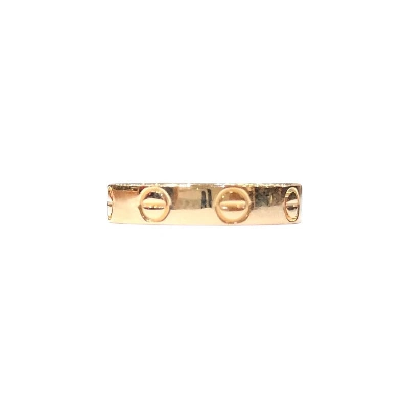 CARTIER MINI LOVE RING GOLD 18KPG: Cartier Mini Love Ring Gold 18KPg Brand: Cartier Type/Style: Ring Material: 750, Color: Gold Size: US 4.5 Accessories: None Accessories Notice: When purchasing pre-owned goods, please refe