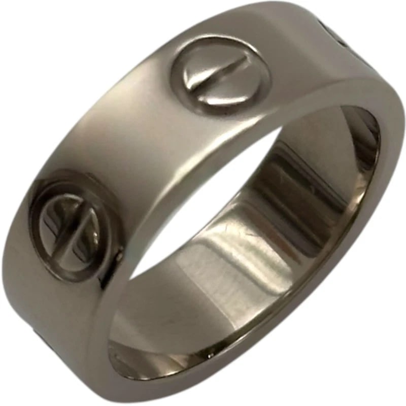 CARTIER CARTIER LOVE RING WHITE GOLD 18K: Cartier Cartier Love Ring White Gold 18K Brand: Cartier Type/Style: Ring Material: 750, Color: White Gold Size: US 4 Accessories: None Accessories Notice: When purchasing pre-owned goods, please