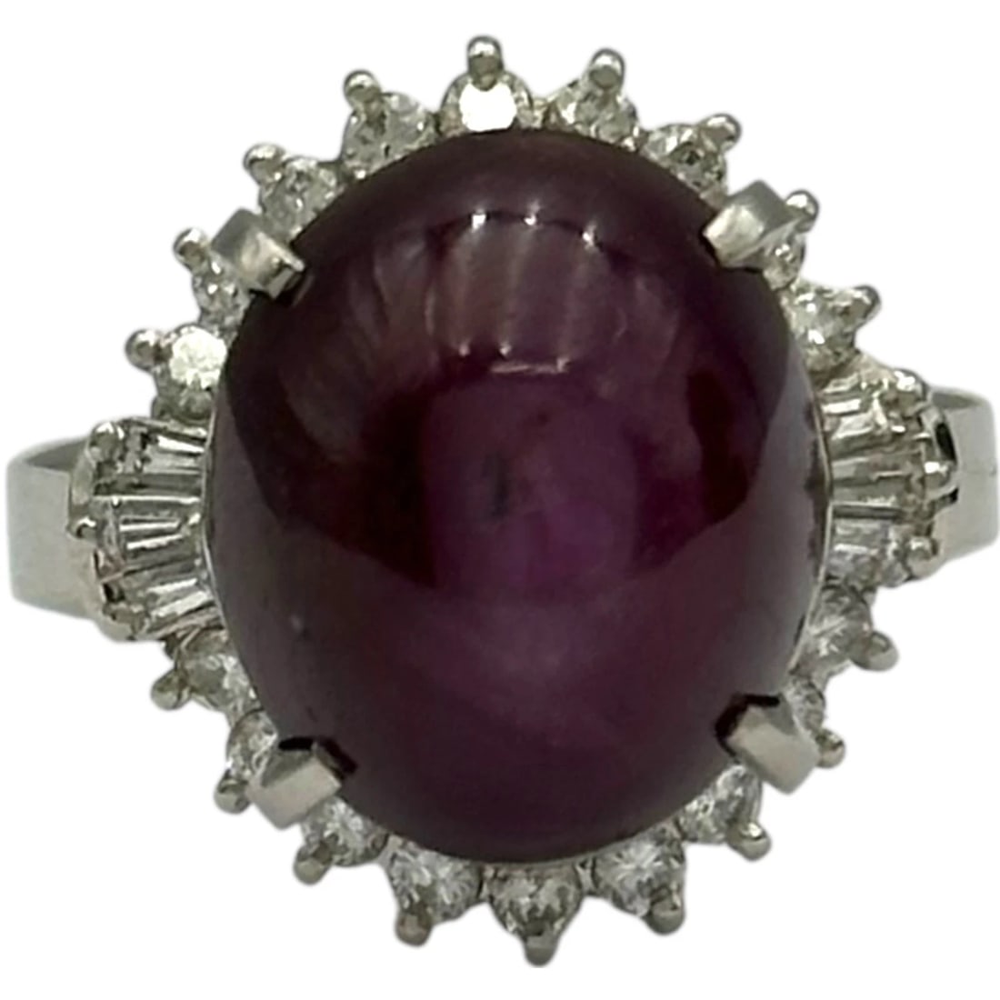 STAR RUBY NON-HEATING RING PLATINUM PT900 (1 of 2)