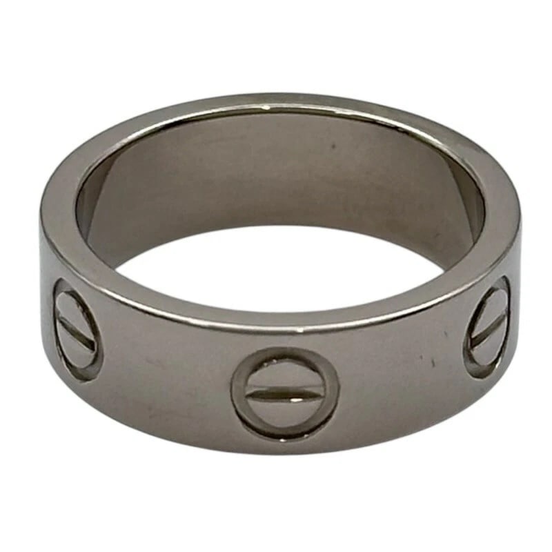 CARTIER LOVE RING WHITE GOLD 18K: Cartier Love Ring White Gold 18K Brand: Cartier Type/Style: Ring Material: 750, Color: White Gold Size: US 4.5 Accessories: None Accessories Notice: When purchasing pre-owned goods, please refer to