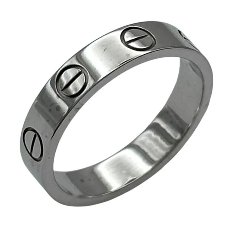 CARTIER RING WHITE GOLD 18K: Cartier Ring White Gold 18K Brand: Cartier Type/Style: Ring Material: 750, Color: White Gold Size: US4 Accessories: None Accessories Notice: When purchasing pre-owned goods, please refer to the