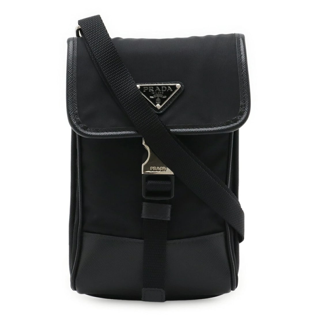 PRADA TRIANGLE SMARTPHONE CASE, SHOULDER BAG, HANDBAG, POUCH, NYLON: PRADA Triangle Smartphone Case, Shoulder Bag, Handbag, Pouch, Nylon Brand: Prada Type/Style: Other Material: Nylon Color: Black, Nero Size: (HxWxD)18.5cm x 12cm x 2cm / 7.28'' x 4.72'' x 0.78'' Ac