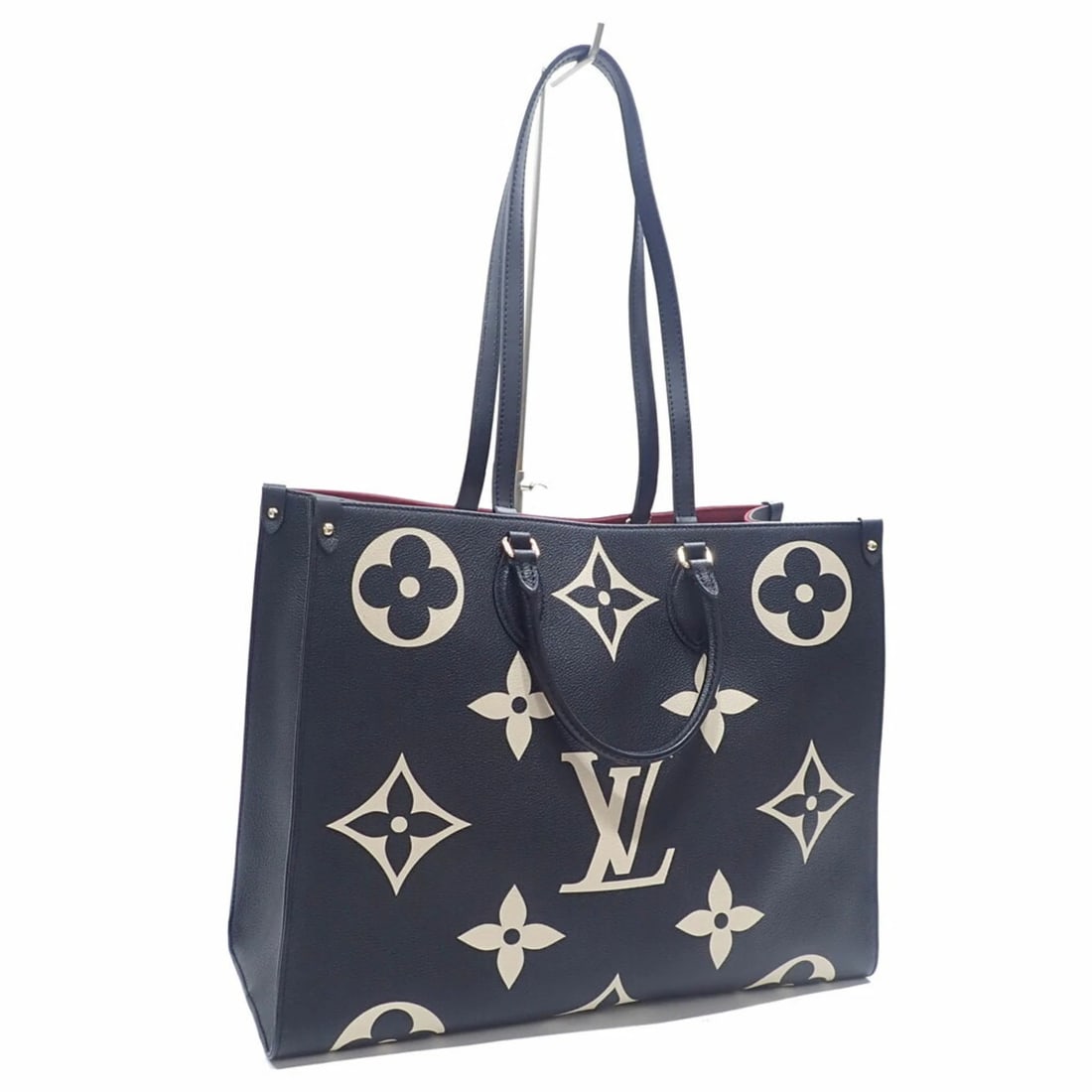 LOUIS VUITTON BICOLOR MONOGRAM EMPREINTE ONTHEGO GM TOTE BAG F: Louis Vuitton Bicolor Monogram Empreinte OnTheGo GM Tote Bag f Brand: Louis Vuitton Type/Style: Tote bag Material: Monogram Empreinte Color: Beige, Black Size: (HxWxD) 34cm x 41cm x 19cm / 13.38'' x 1