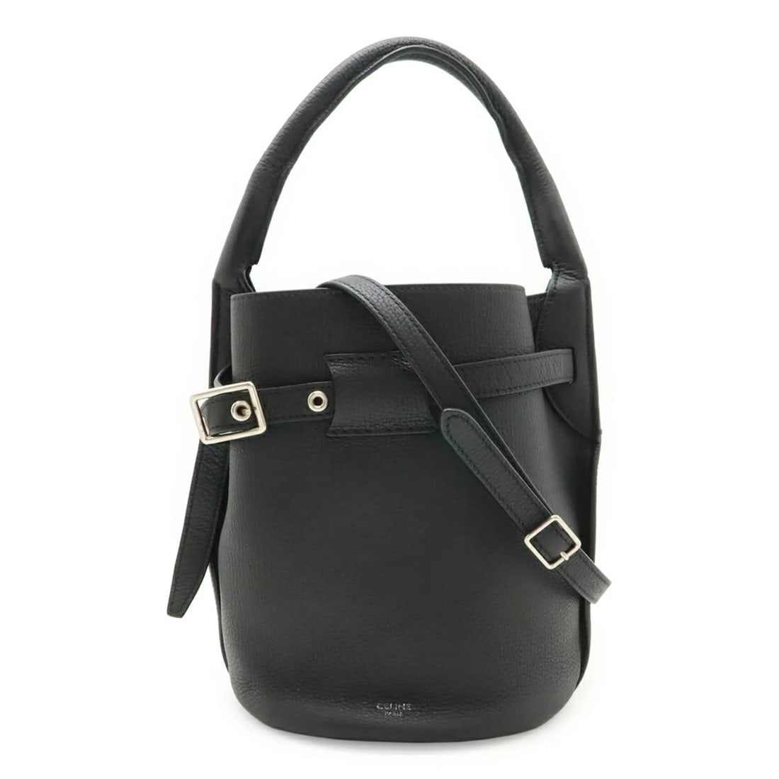 CELINE BIG BAG BUCKET NANO HANDBAG SHOULDER LEATHER BLACK: CELINE Big Bag Bucket Nano Handbag Shoulder Leather Black Brand: Celine Type/Style: Handbag, Shoulder bag Material: Leather Color: Black Size: (HxWxD) 21cm x 15.5cm / 8.26'' x 6.1'' Accessories: N