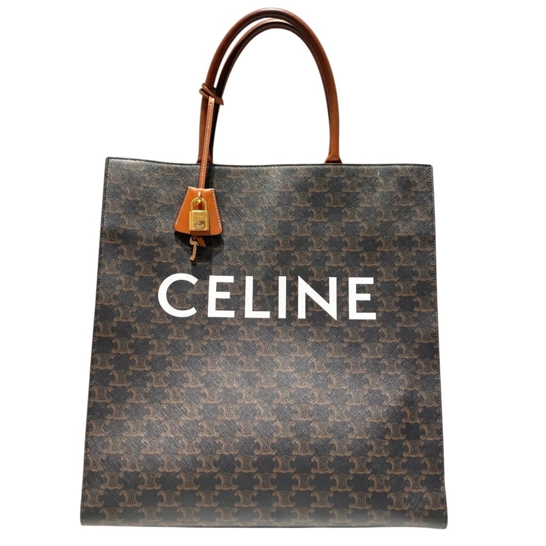 CELINE TOTE BAG: Celine tote bag Brand: Celine Type/Style: Tote bag Material: PVC Color: Brown Size: (HxWxD) 38cm x 36.5cm x 9cm / 14.96'' x 14.37'' x 3.54'' Accessories: None Accessories Notice: When purc