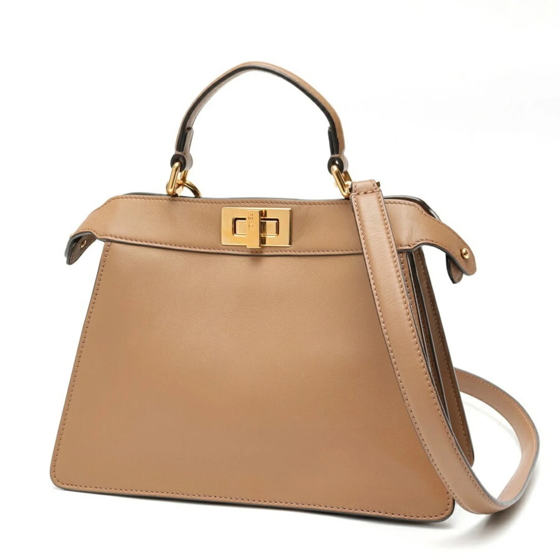 FENDI PEEKABOO I SEE YOU SMALL SHOULDER BAG LEATHER BROWN: Fendi Peekaboo I See You Small Shoulder Bag Leather Brown Brand: Fendi Type/Style: Shoulder bag Material: Leather Color: Brown Size: (HxWxD) 21cm x 27cm x 11cm / 8.26'' x 10.62'' x 4.33'' Accessor