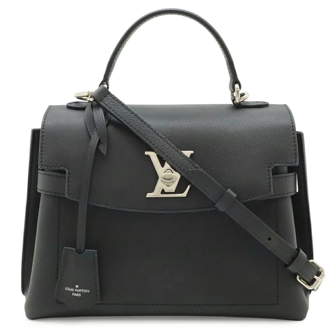 LOUIS VUITTON LOCKME EVER BB HANDBAG SHOULDER BAG SOFT CALF LEATHER: LOUIS VUITTON Lockme Ever BB Handbag Shoulder Bag Soft Calf Leather Brand: Louis Vuitton Type/Style: Handbag, Shoulder bag Material: Leather Color: Black, Noir, White Size: (HxWxD) 20cm x 24.5cm x 10.