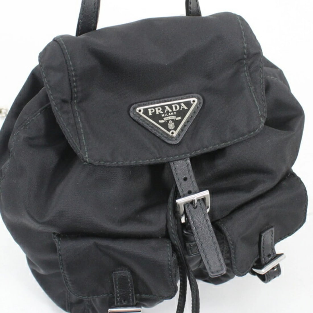 PRADA SHOULDER BAG MINI BACKPACK NYLON BLACK - 7
